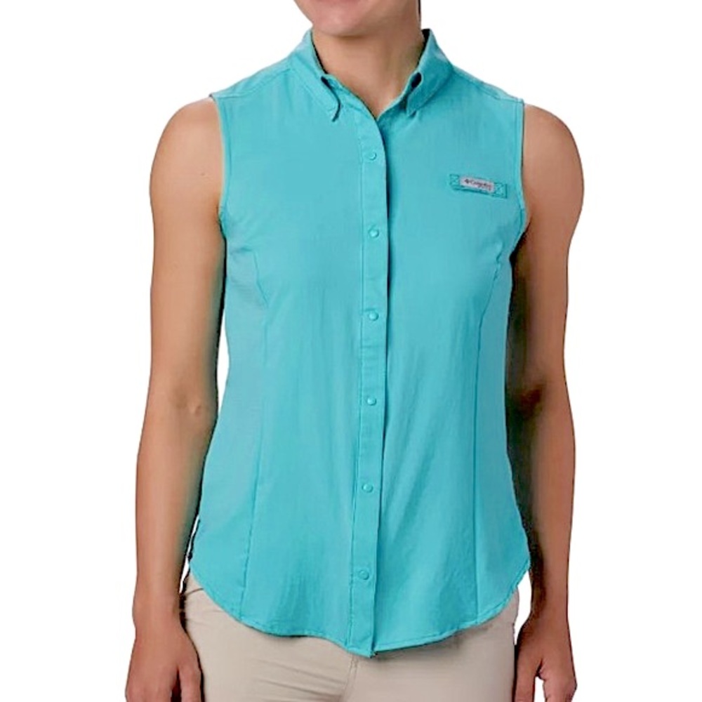 NWT Columbia PFG Women’s Sleeveless Button Down Shirt